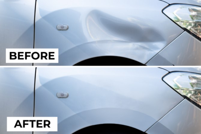 paintless dent removal before after